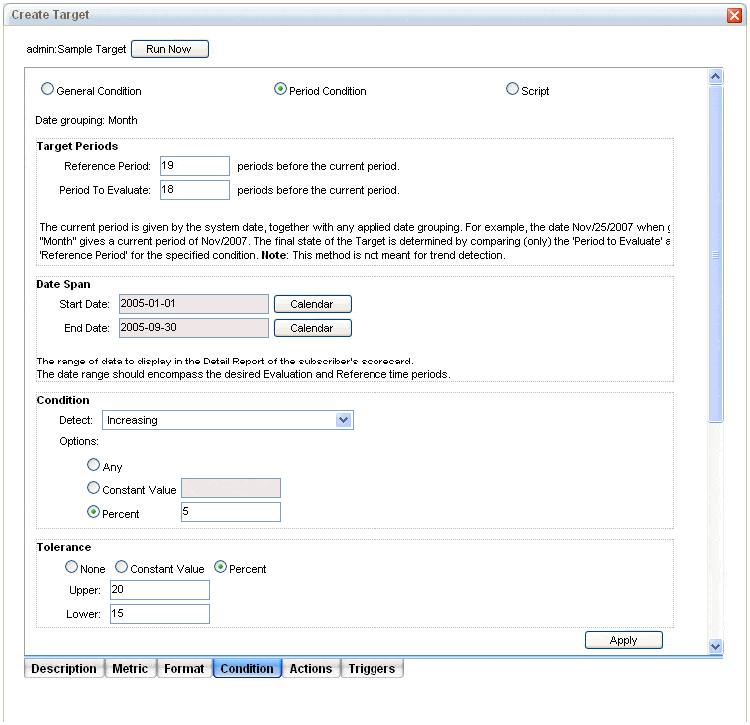 Click to enlarge this scorecard creation creating scorecard targets