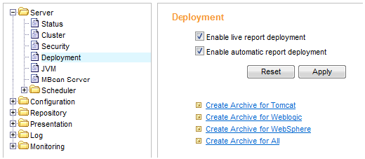deployment of reports deployment of reports