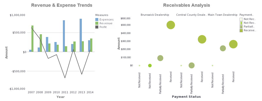 Financial Business Intelligence Software example