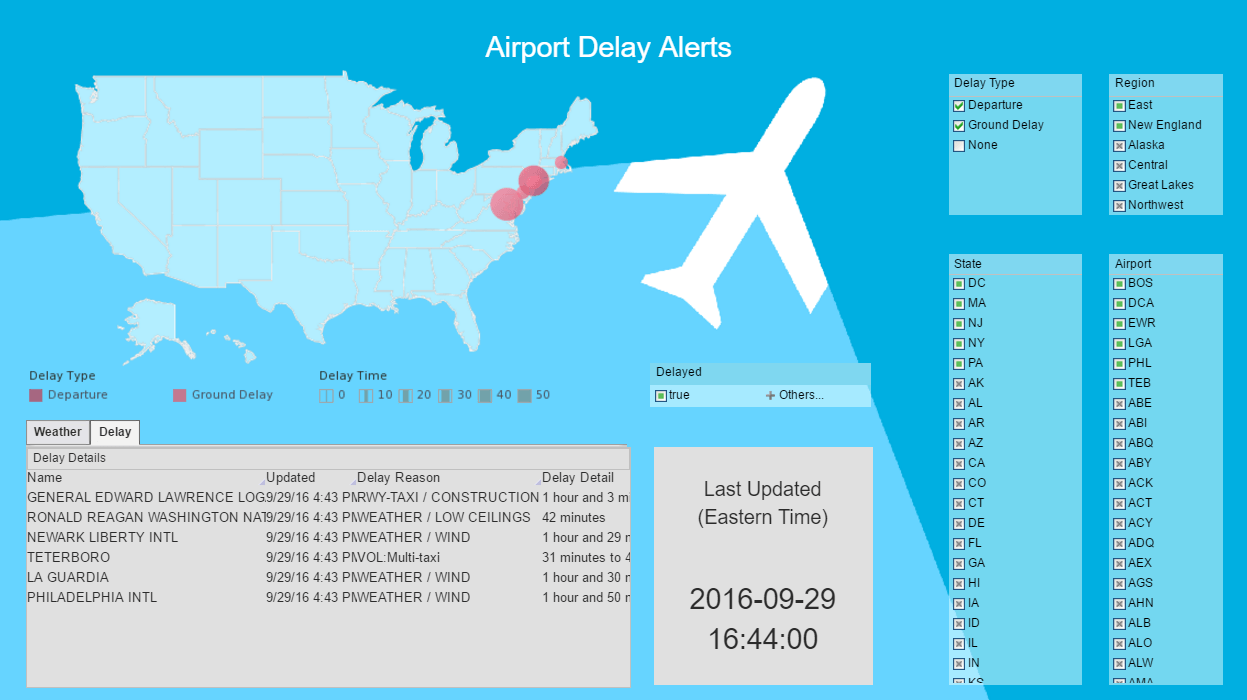 Interactive Airport Delay Visualization