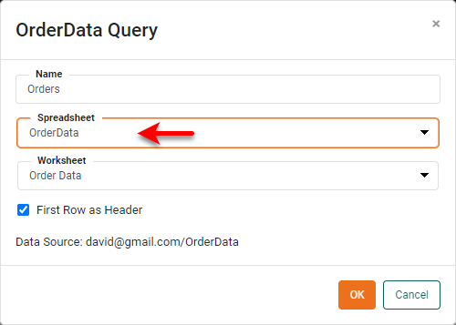 naming the dashboard query