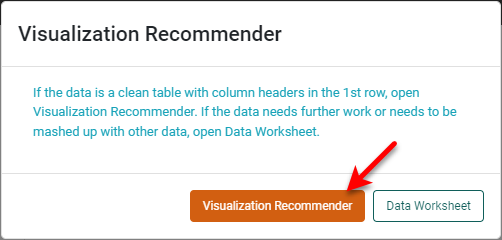 using dashboard visualization recommmender
