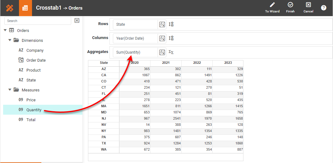 calculating an aggregate