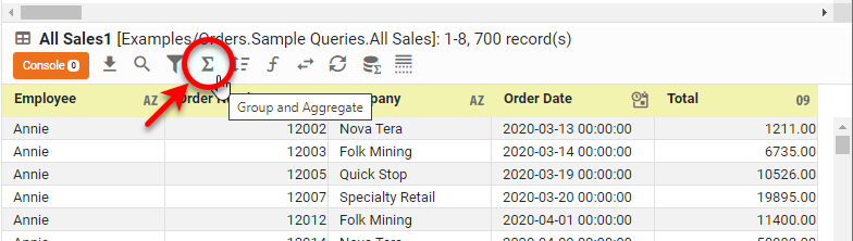 example of creating an aggregate KPI