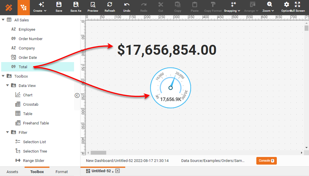 example of creating an aggregate KPI