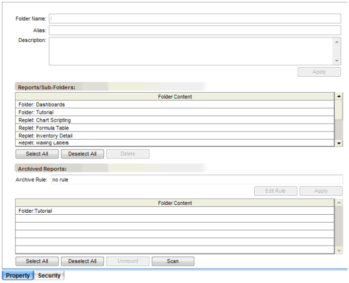 Managing the Report Repository