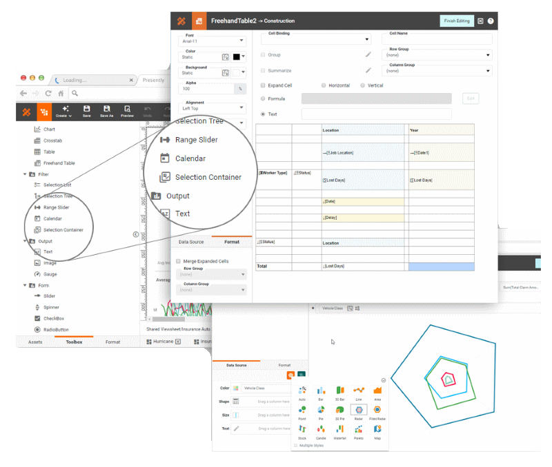 visualization dashboard components