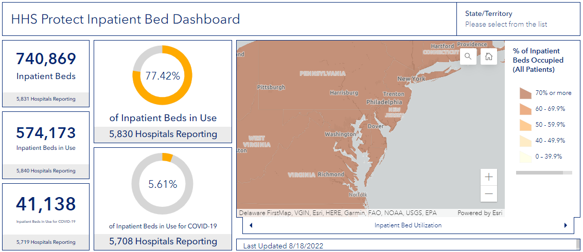 HHS Beds Occupied BI Example