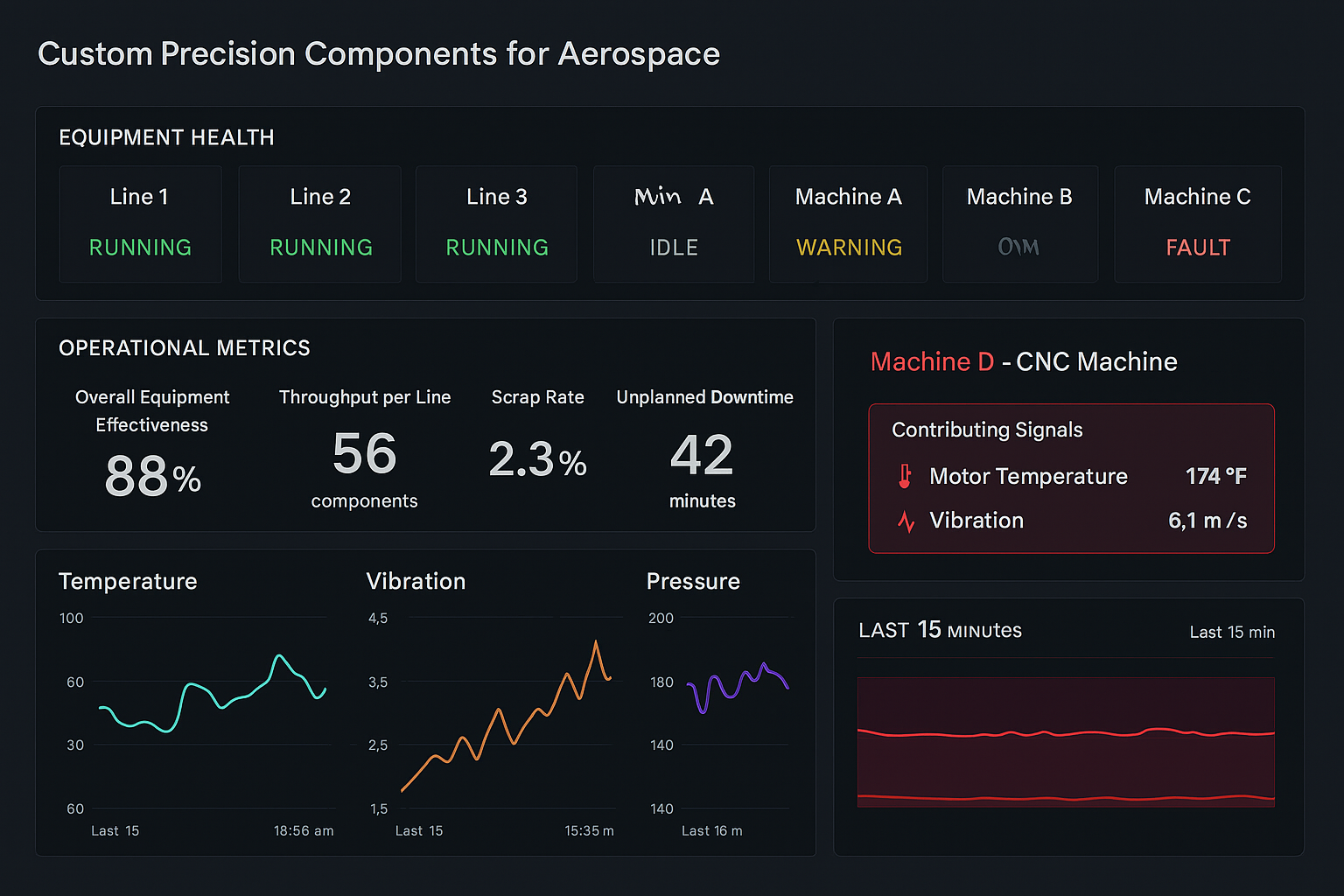 IoT Dashboard Manufacturing Example