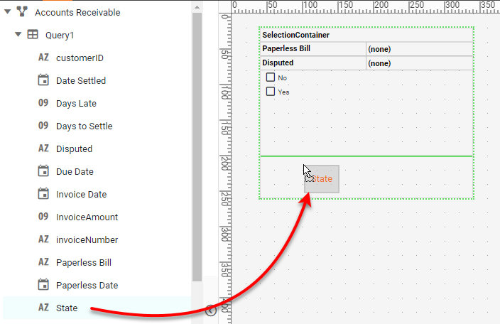 add selection container