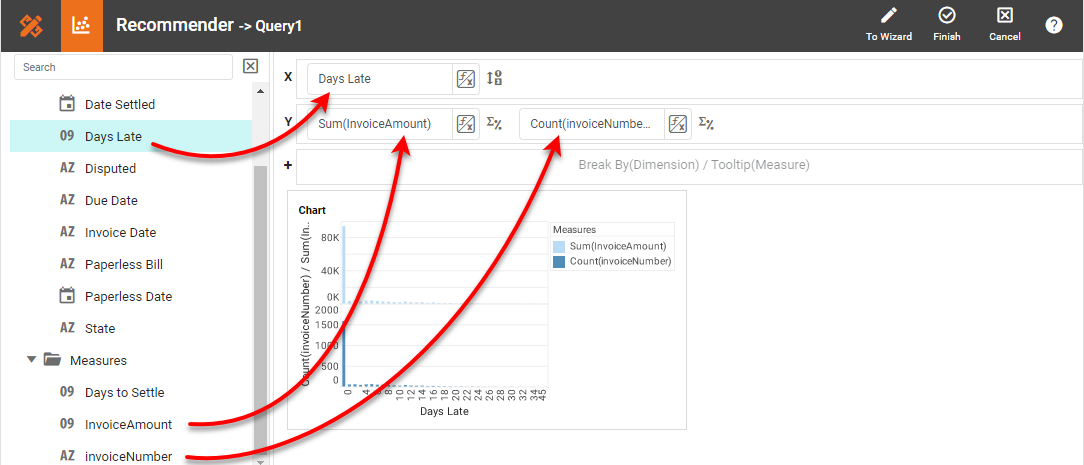 adding dimension and measure