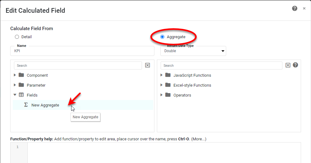 aggregate calculated field