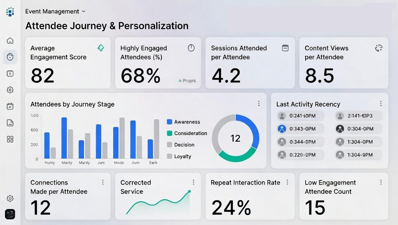 attendee journey dashboard