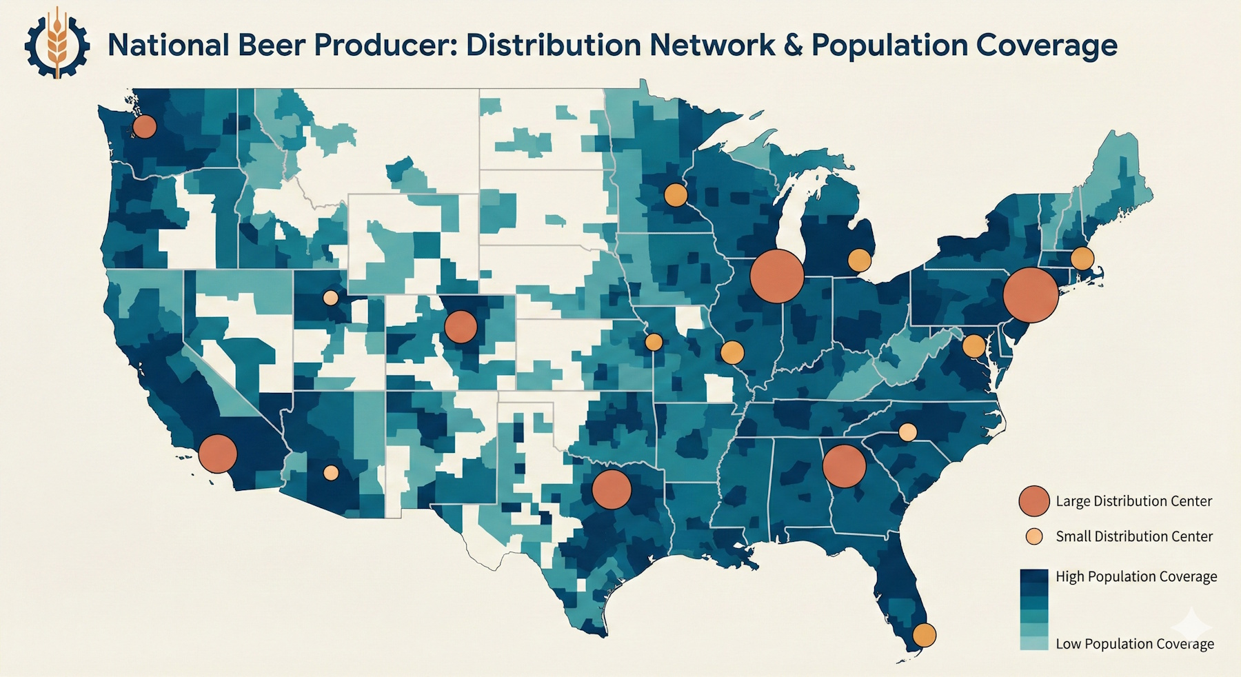 beer distribution center visualization