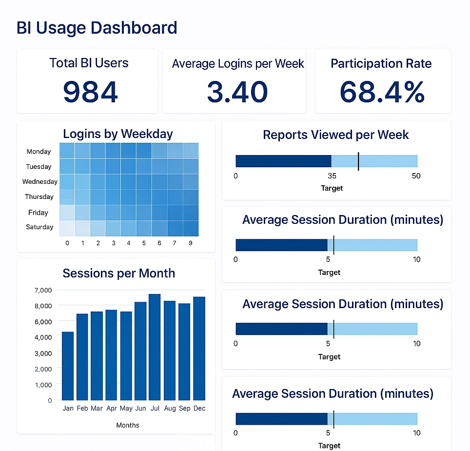 BI Usage Dashboard example