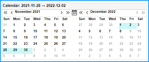 calendar filter example