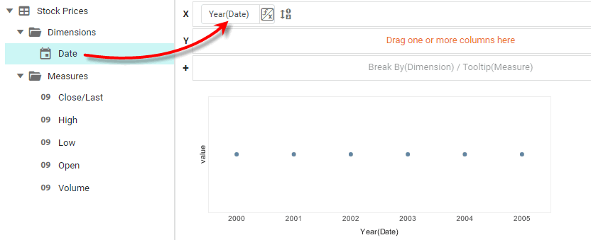 create candlestick chart step 2