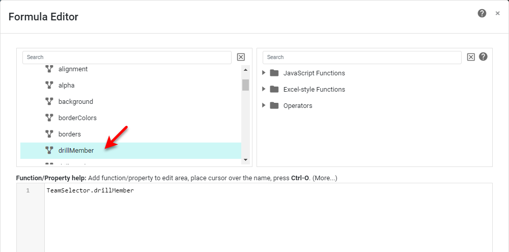 chart formula editor