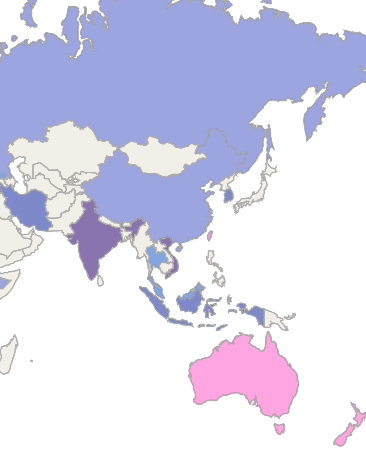 eastern hemisphere map chart