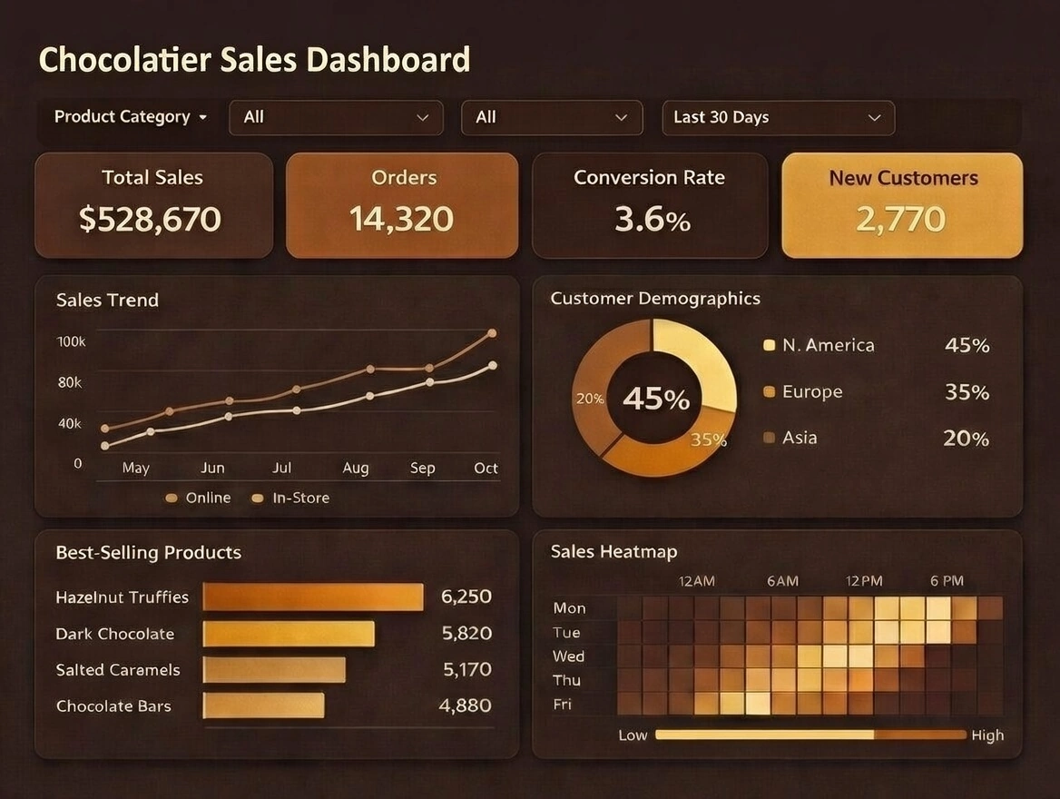 Chocolatier Sales Dashboard