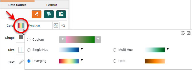 choose the color gradient