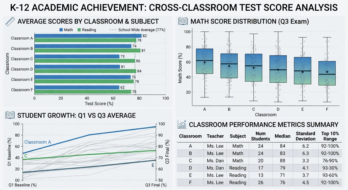 Classroom Scores Box Plot