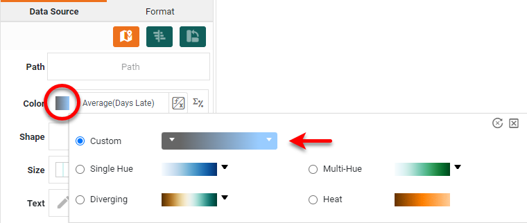 choosing color scale for chart measure