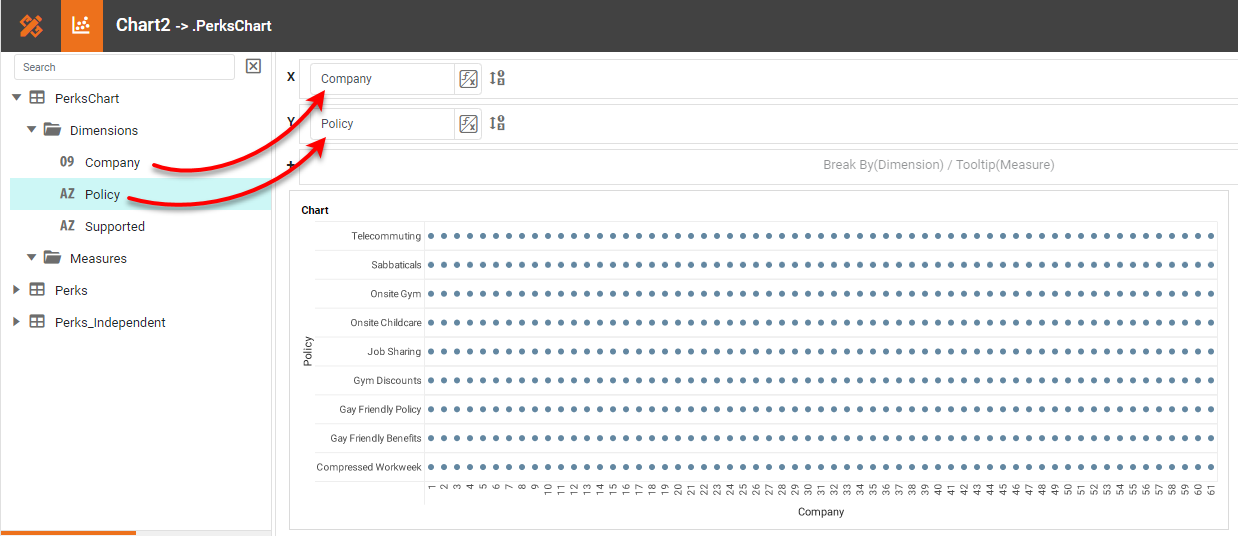 creating a Binary Dot Plot step 1