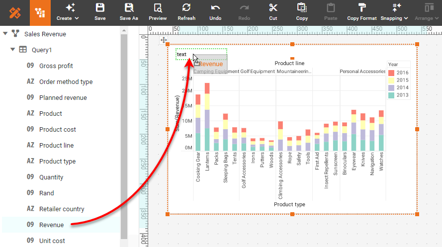 Create Revenue Chart Step 2