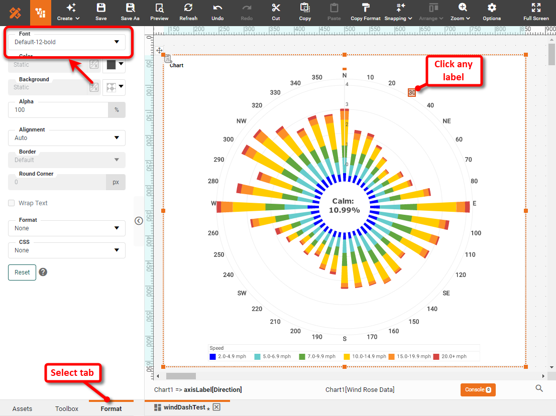 create wind rose chart step 9