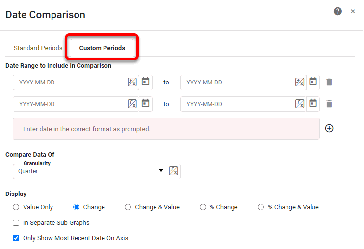 custom time period selection example