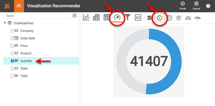 dashboard visualization recommender