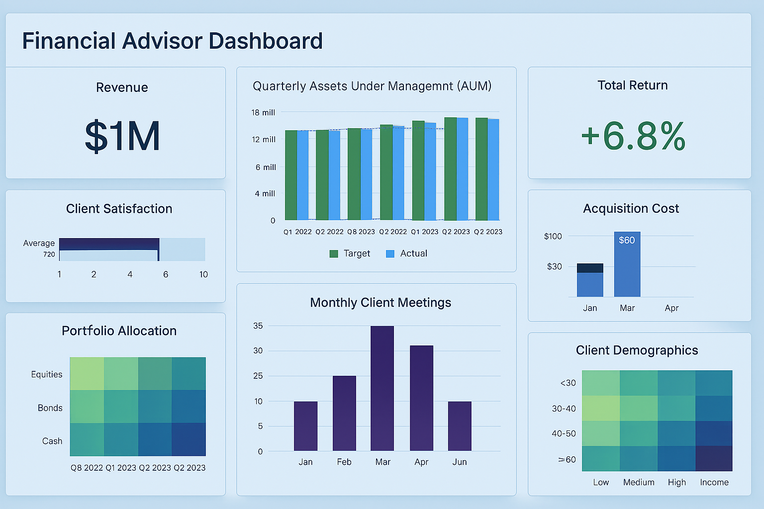 Financial Advisor Dashboard Example