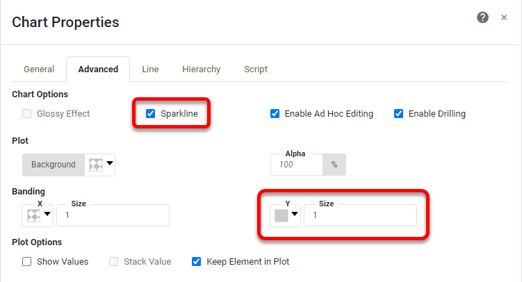 format a sparkline