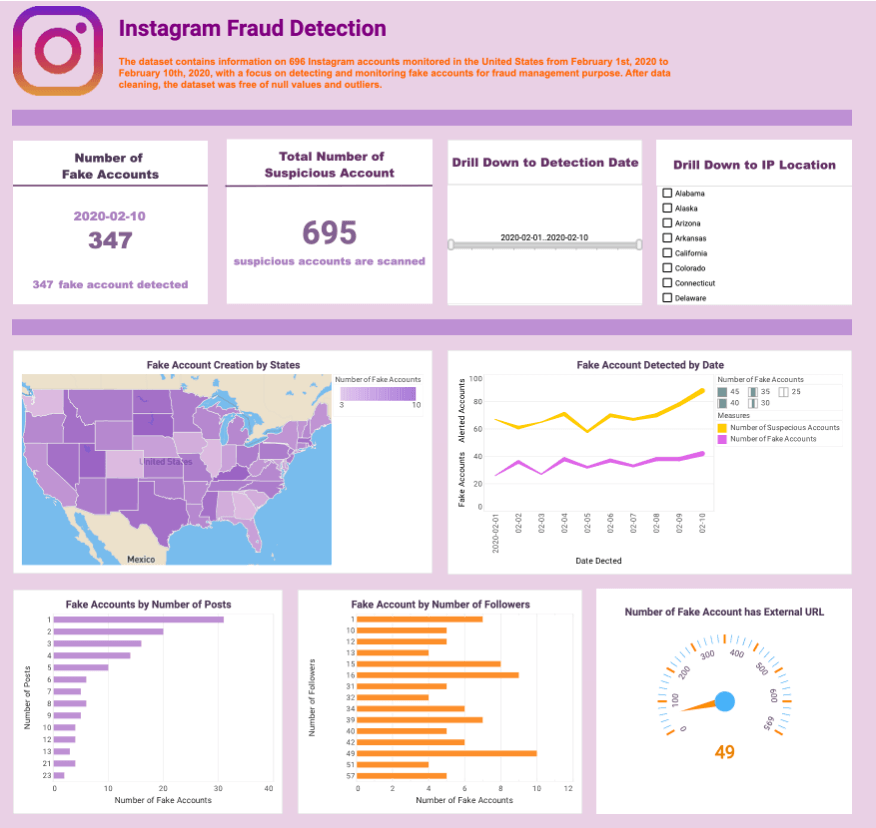 fraud management dashboard sample