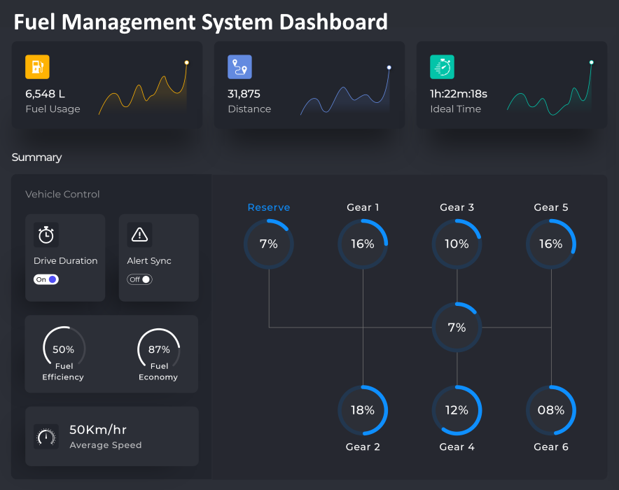 Fuel Management System Dashboard Example