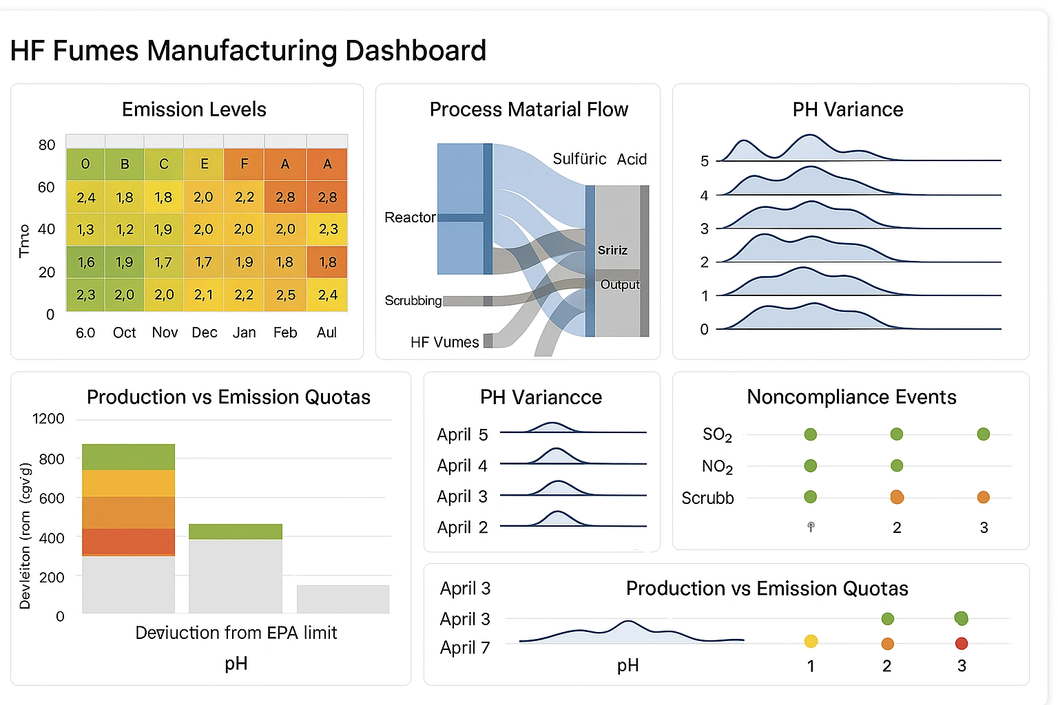 Fumes manufacturing dashboard
