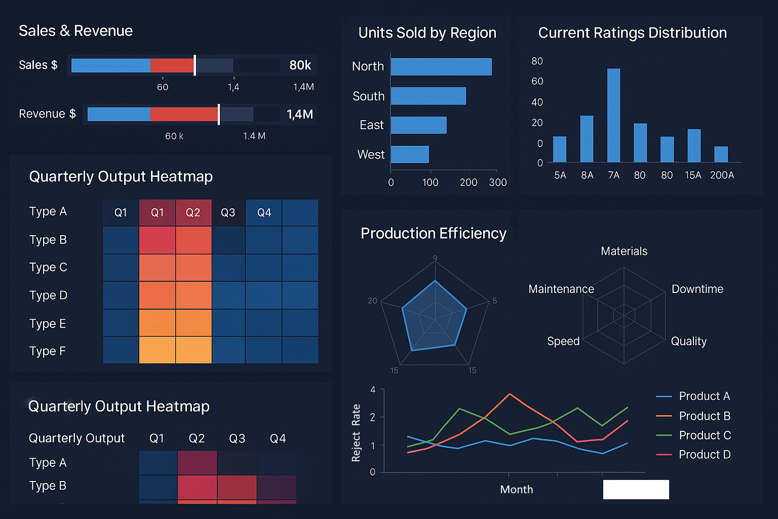 business performance dashboard example