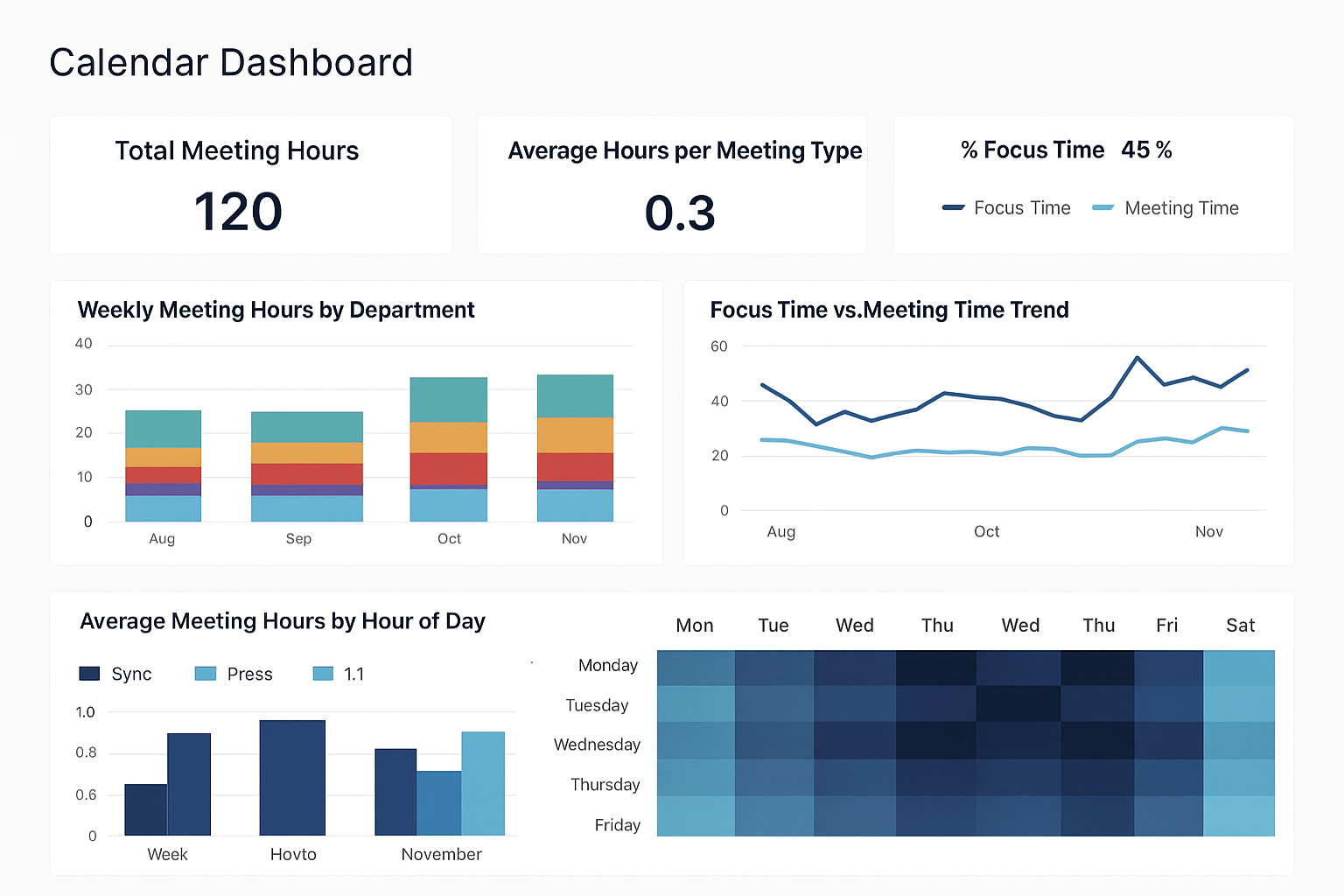 google calendar dashboard example