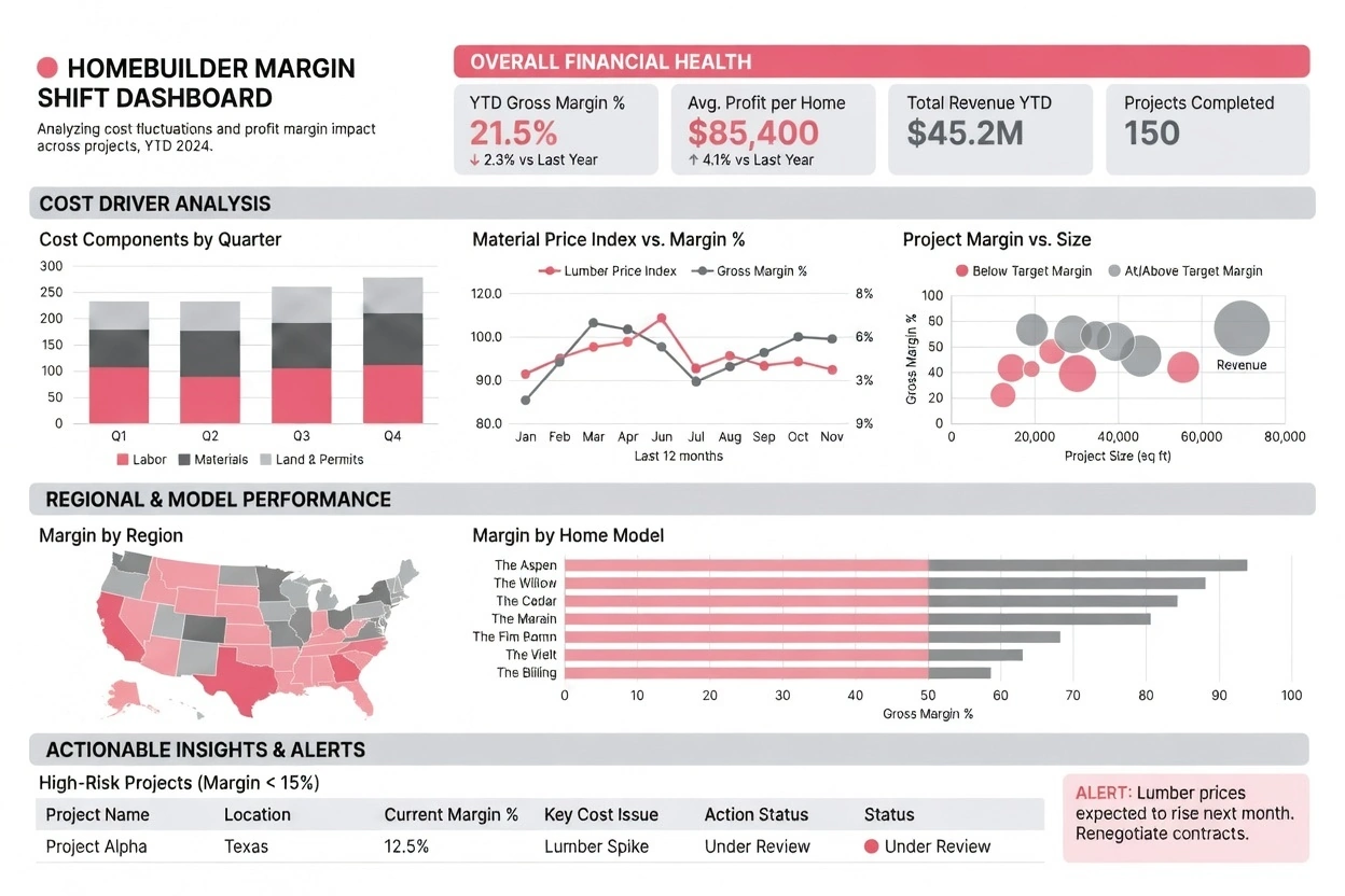 homebuilder margin shift dashboard