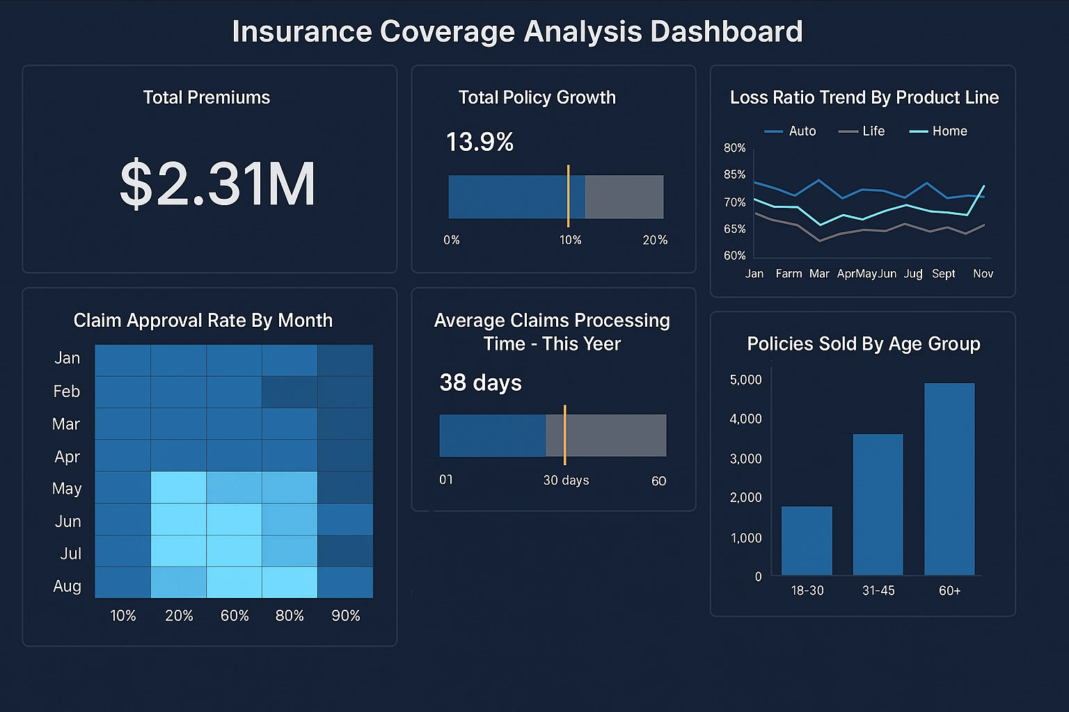 Insurance Coverage Analysis Dashboard