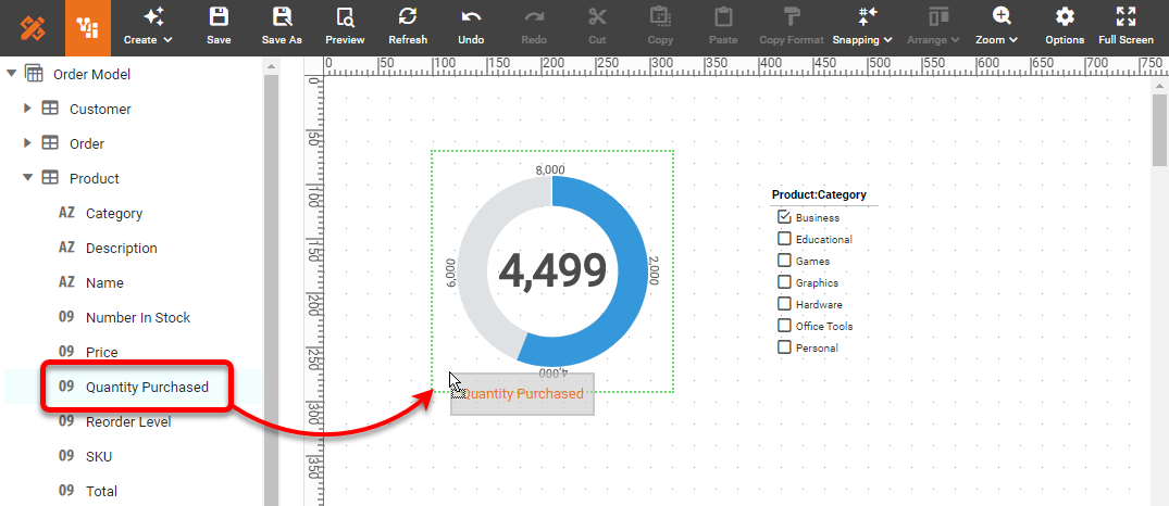 illustration of making a dashboard gauge