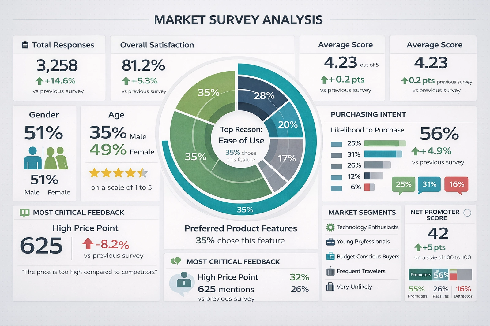 Market Survey Analysis Dashboard