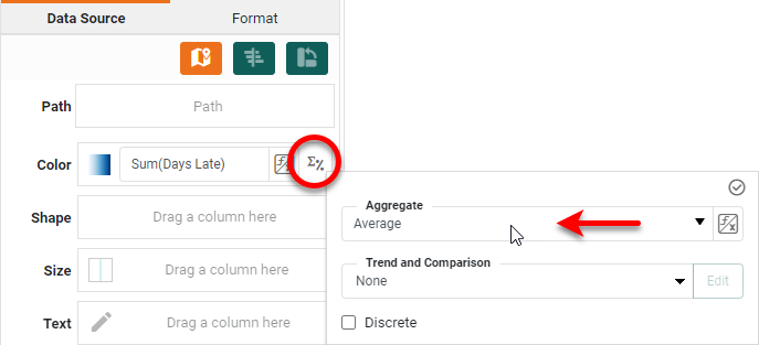 measure aggregation options