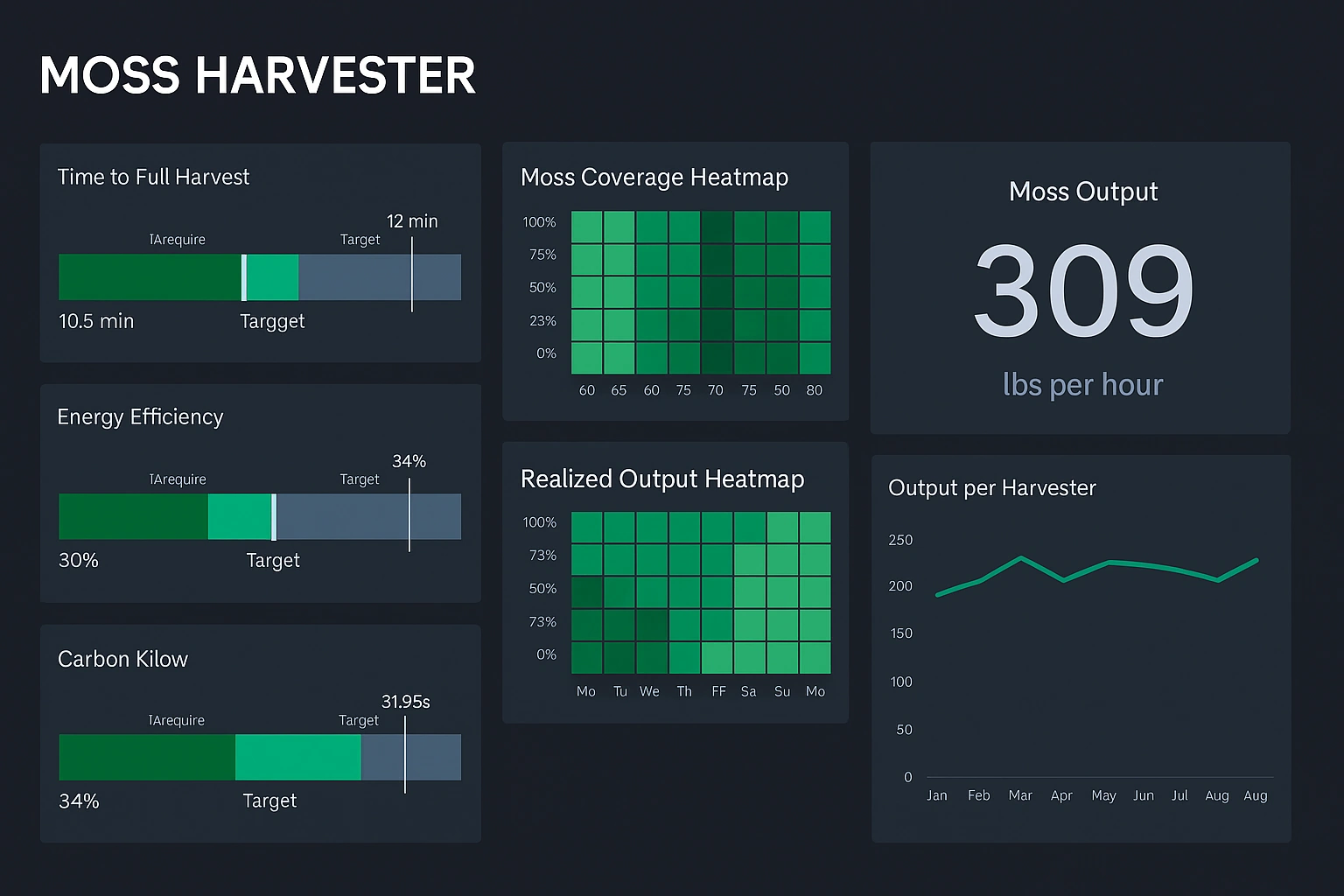 Business metric dashboard example