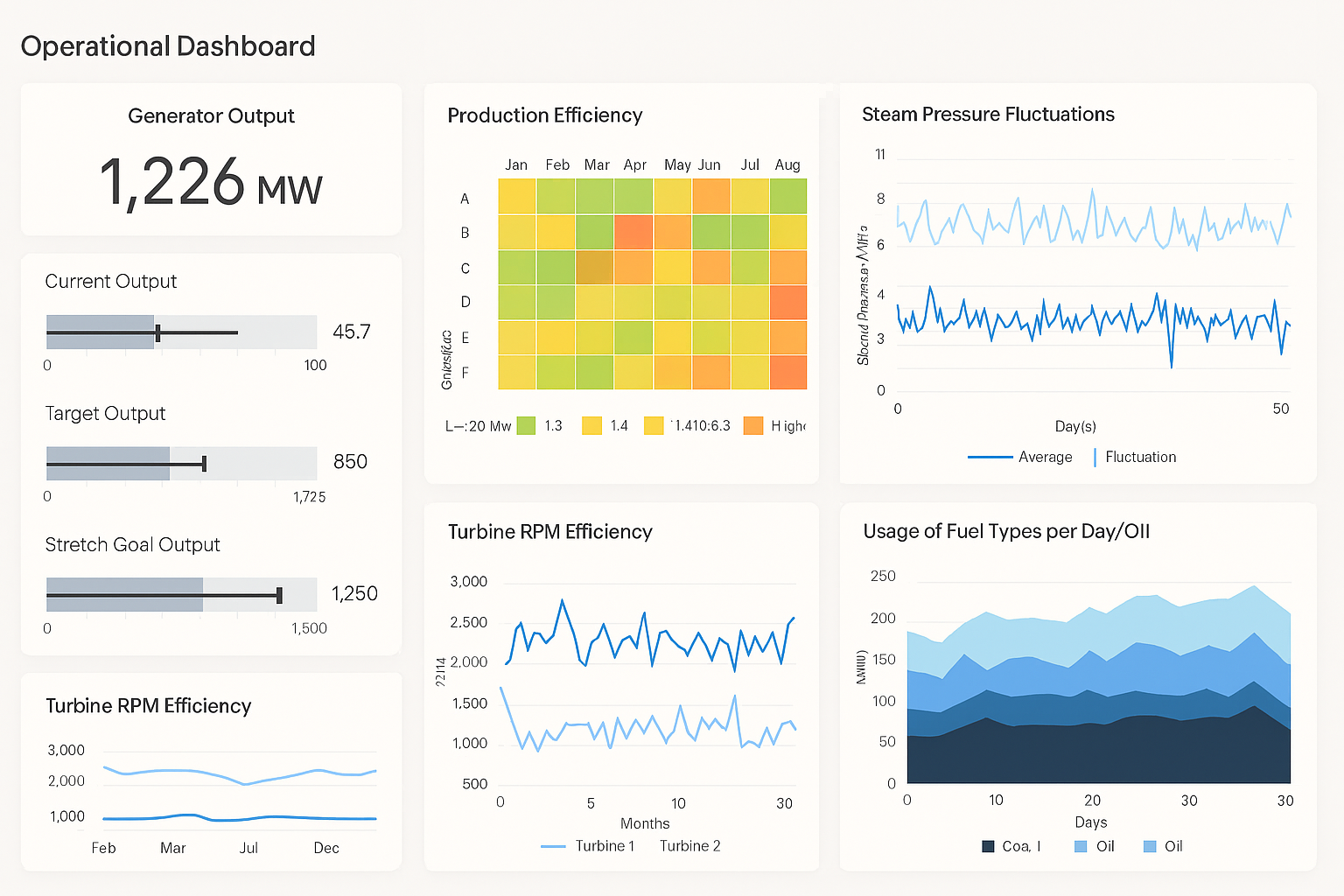 nuclear power plant dashboard example