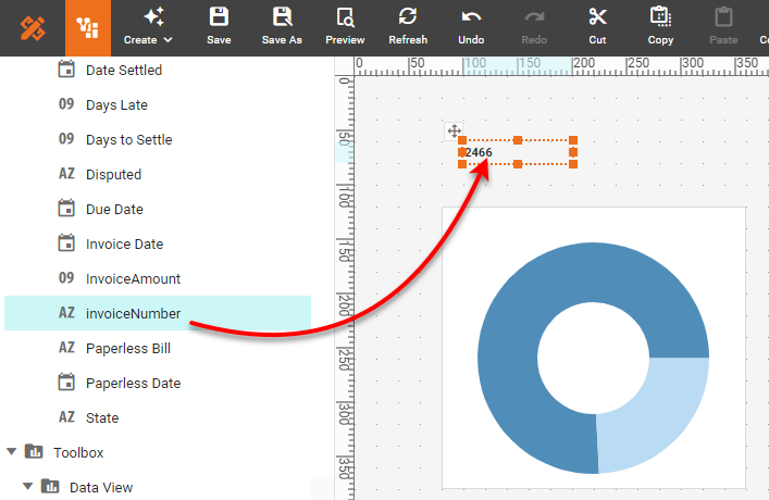 placing text label on a dashboard