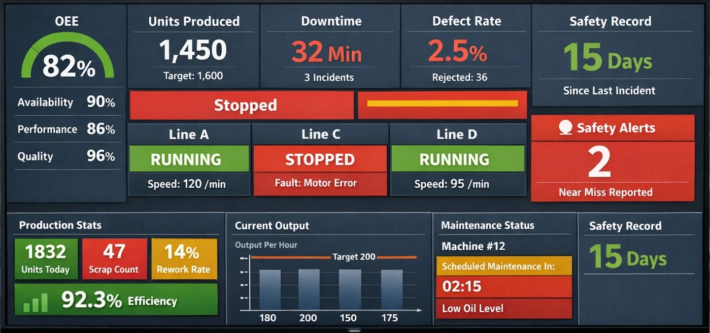 Production Floor Wallboard Example