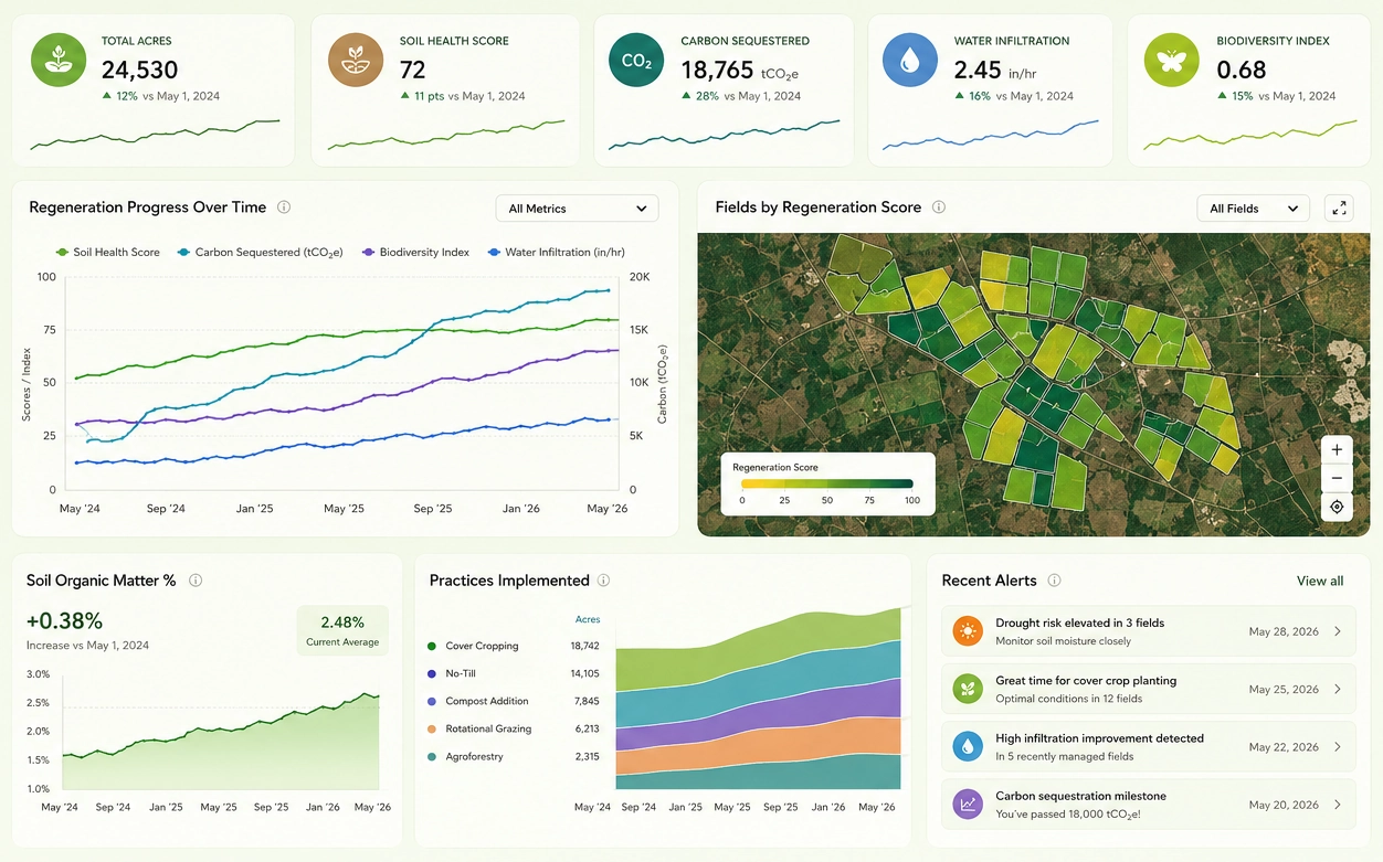 regenerative agriculture dashboard