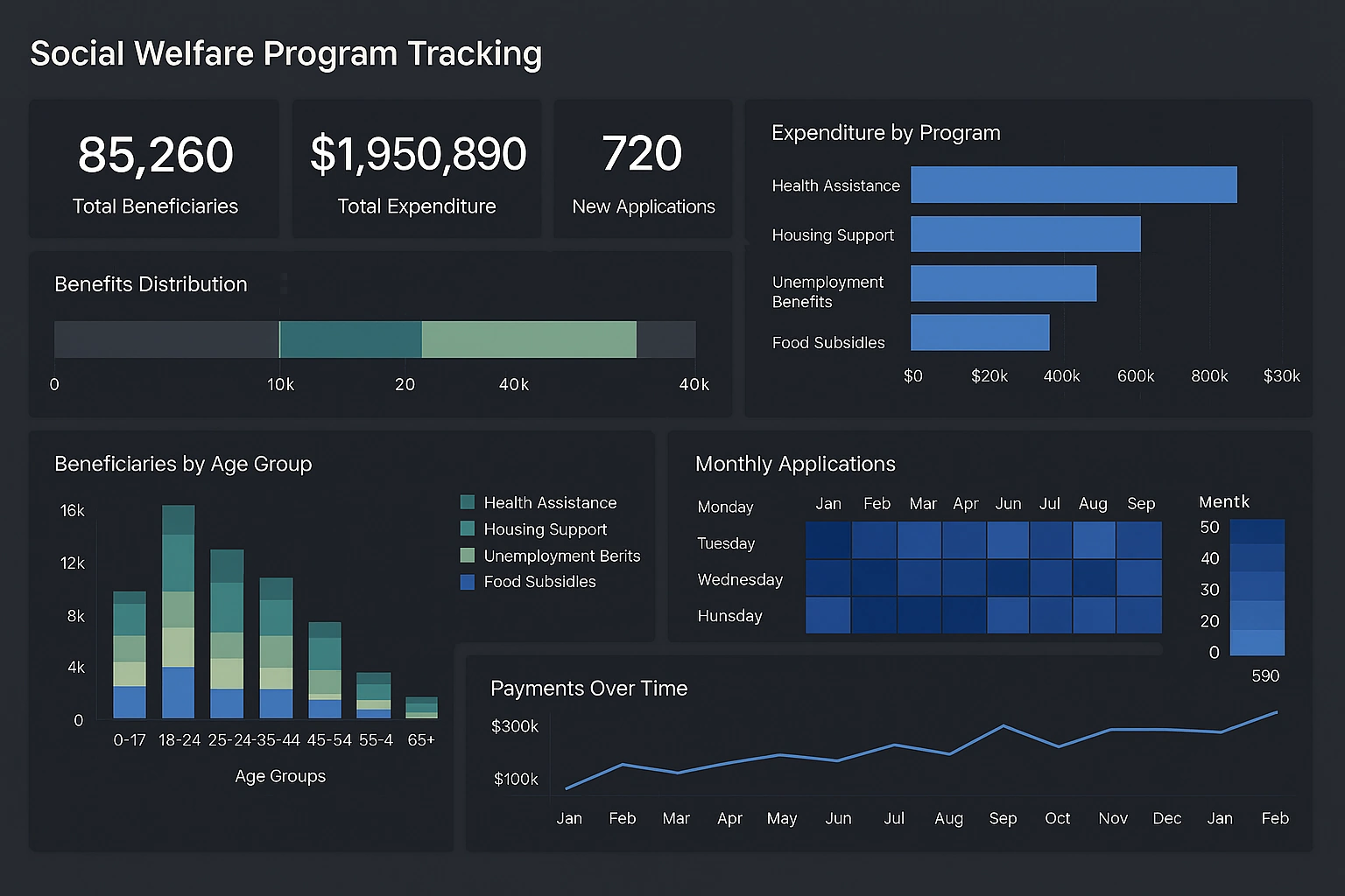 Social Welfare Program Tracking Dashboard